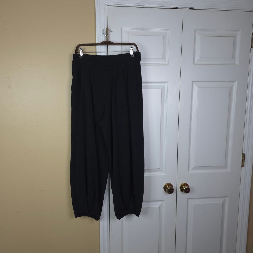 Free People Beach Freya Knit Balloon Barrel Leg Pants in Black Size XL